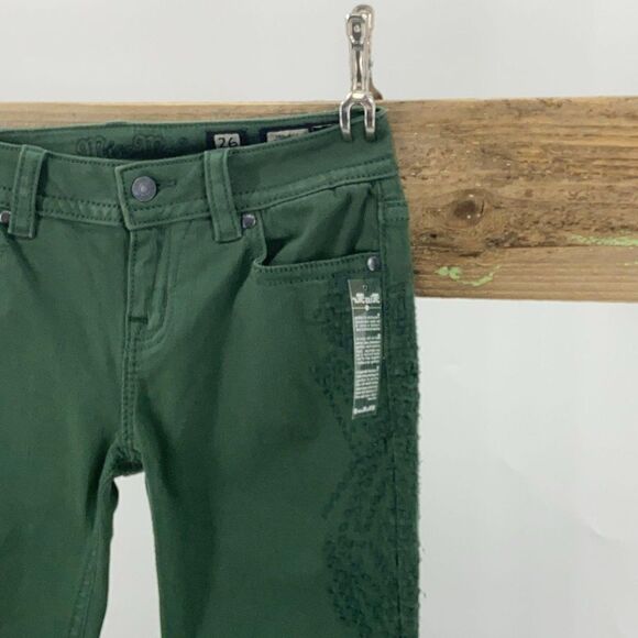 $100 Hunter Green Skinny Jeans Miss Me NWT - Picture 5 of 11